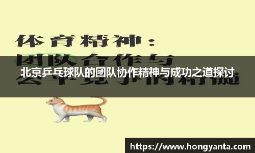 北京乒乓球队的团队协作精神与成功之道探讨
