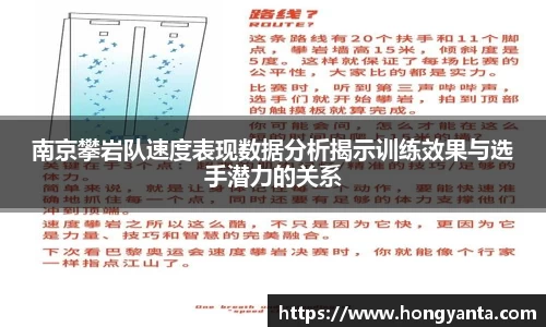 南京攀岩队速度表现数据分析揭示训练效果与选手潜力的关系